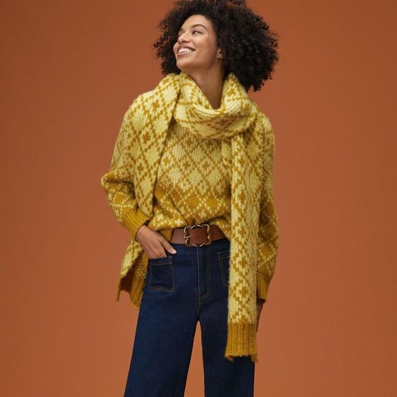 Anthro Set Maeve Sigfried Sweater and Scarf - Picture 2 of 12